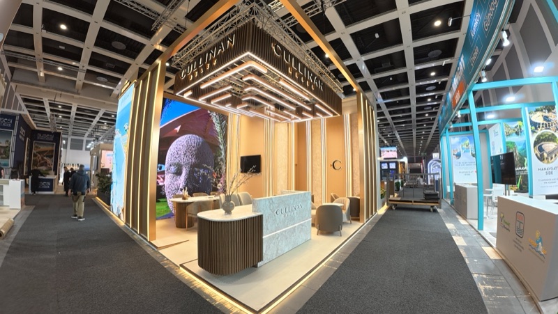 Cullinan Belek exhibition stand at ITB Berlin by Dum Event